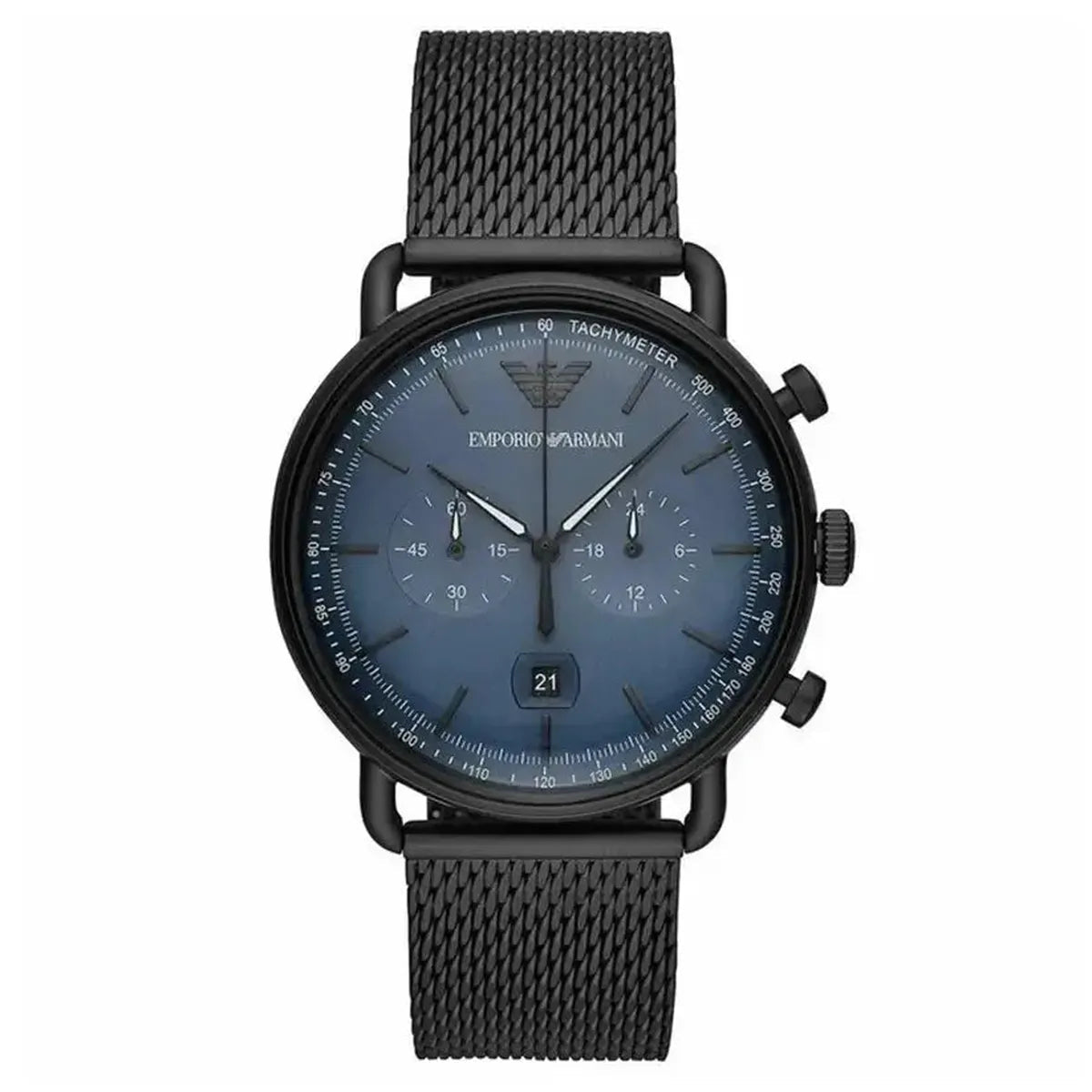 Claudio Chronograph AR11201 Watch 43mm Navy Dial Mesh