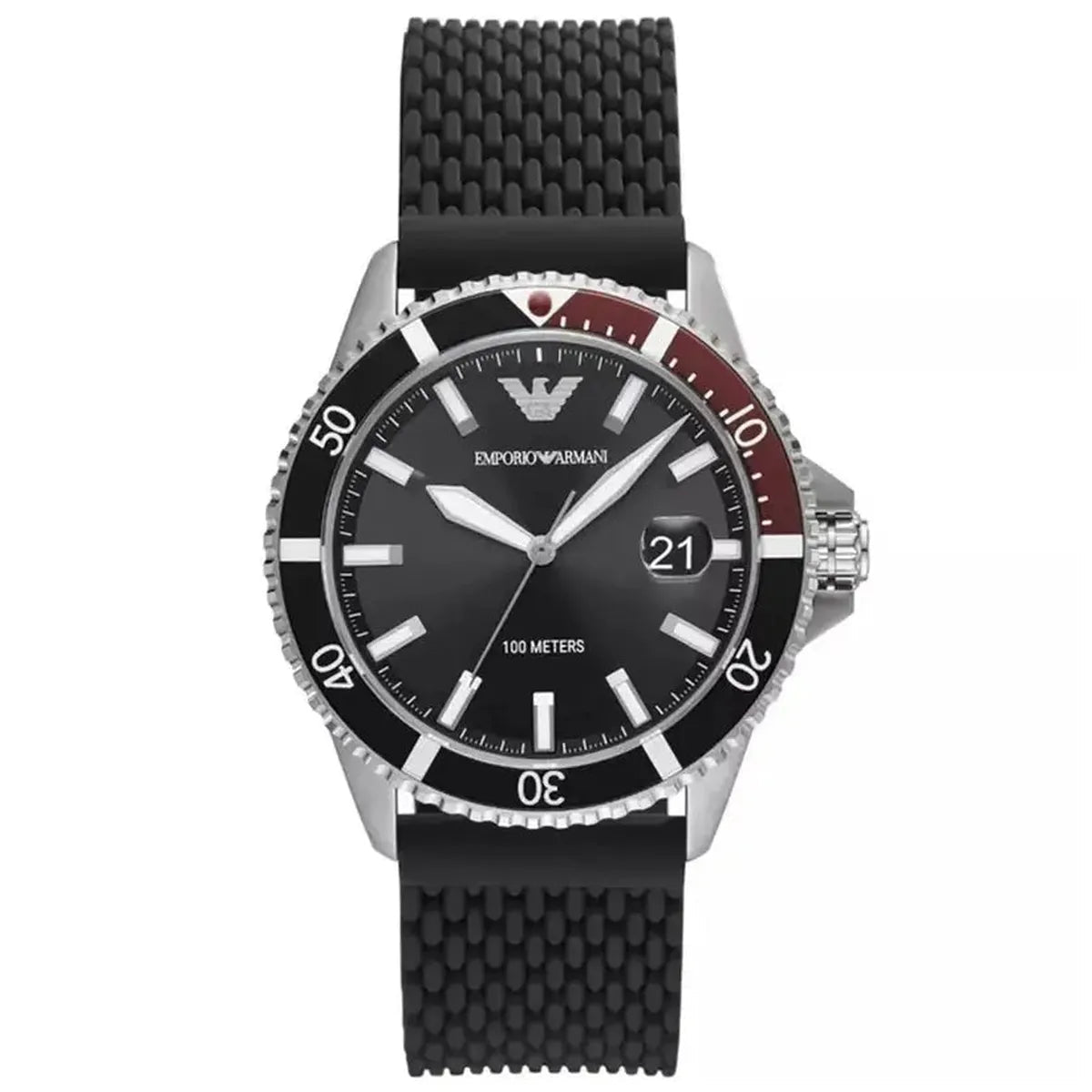 Diver AR11341 Chronograph Watch – 42mm Dial Silicone Strap