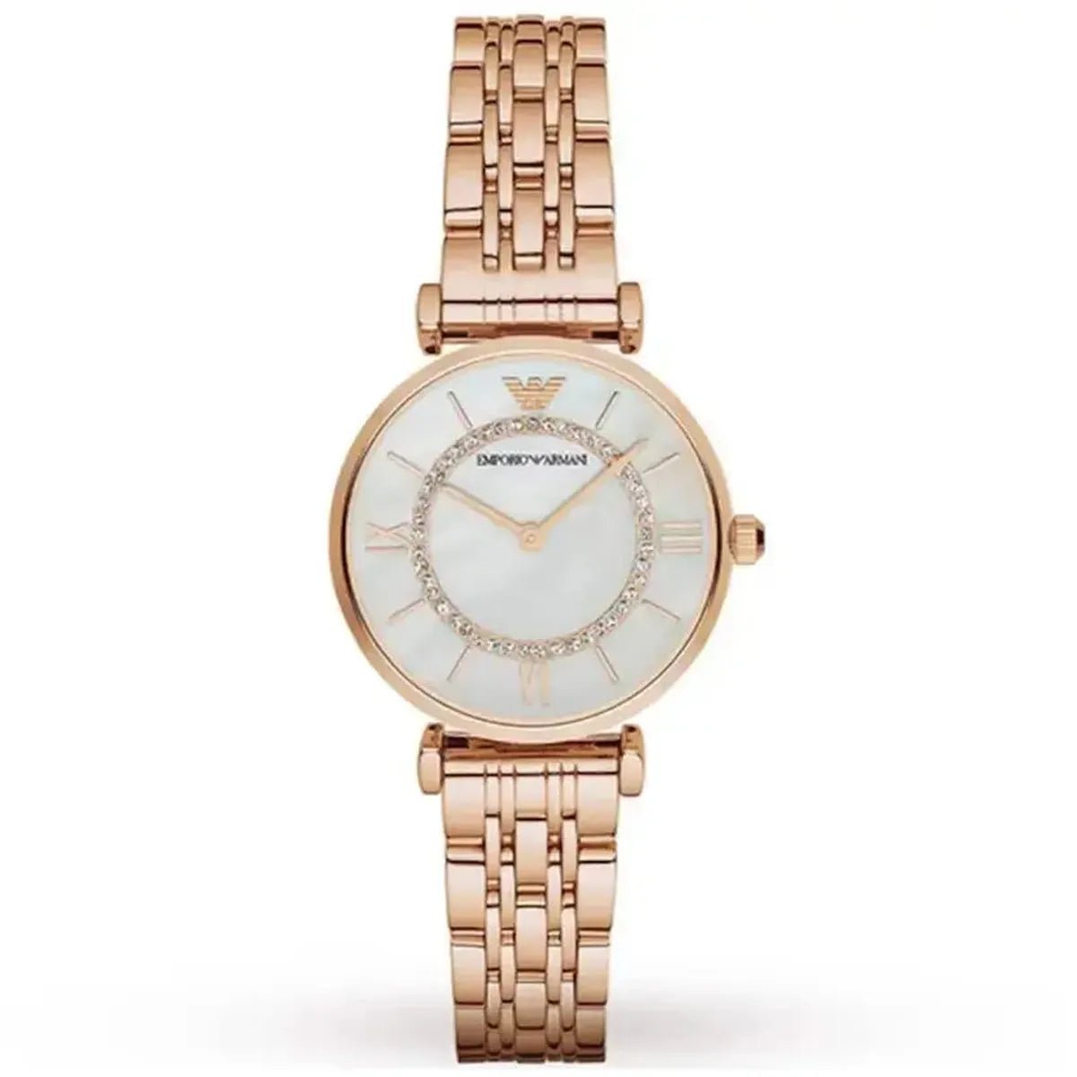 Gianni T Bar AR1909 Watch – 32mm Mother Pearl Dial Rose Gold Bracelet
