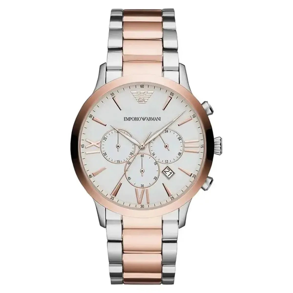 Giovanni AR11209 Chronograph Watch – 44mm Dial Two Tone Bracelet