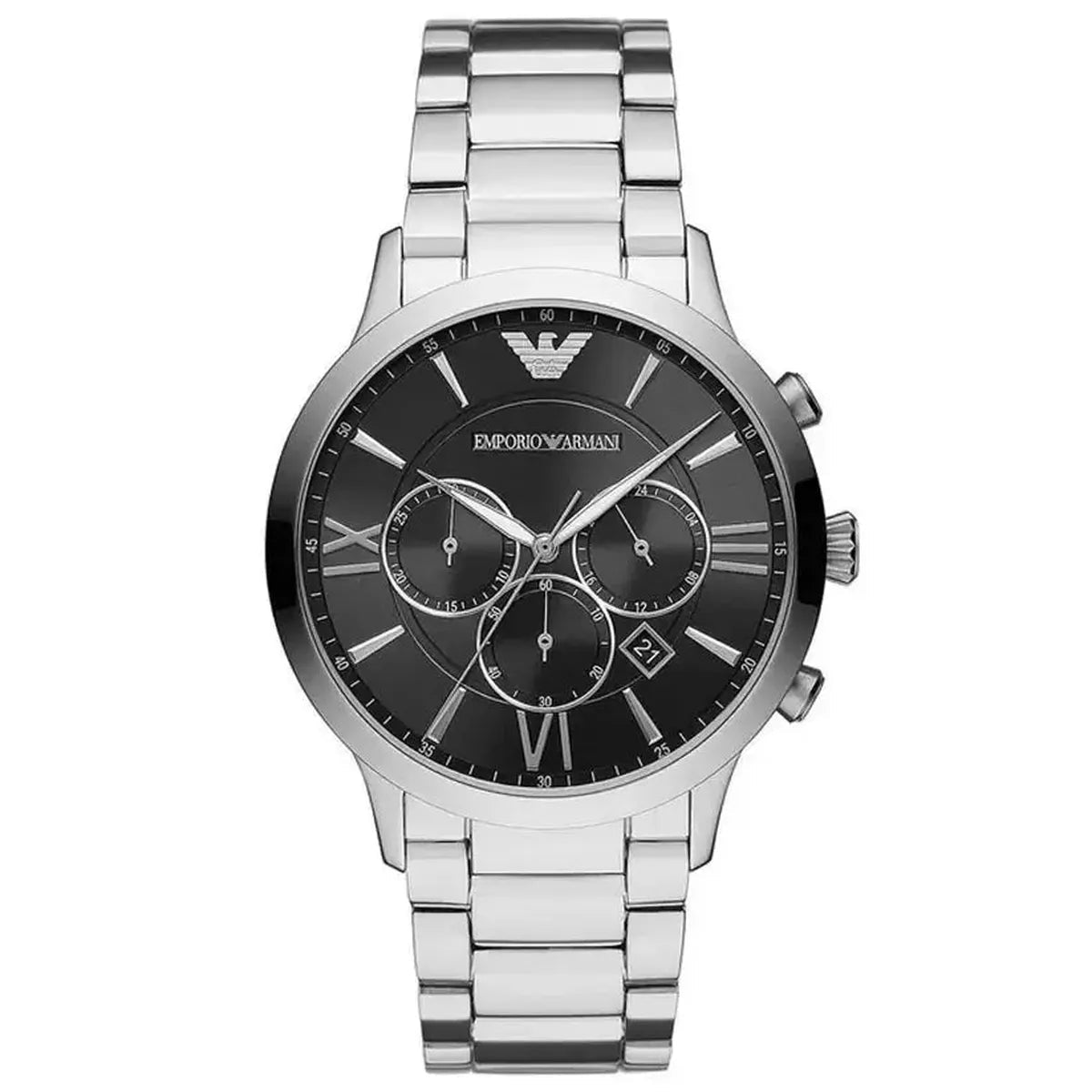 Giovanni AR11208 Chronograph Watch – 44mm Dial Silver Steel Bracelet