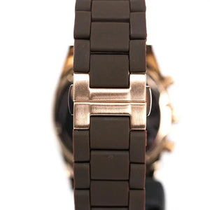 Emporio Armani AR5891 Sportivo Chronograph Brown Dial Brown Silicone Strap Watch For Men Emporio Armani