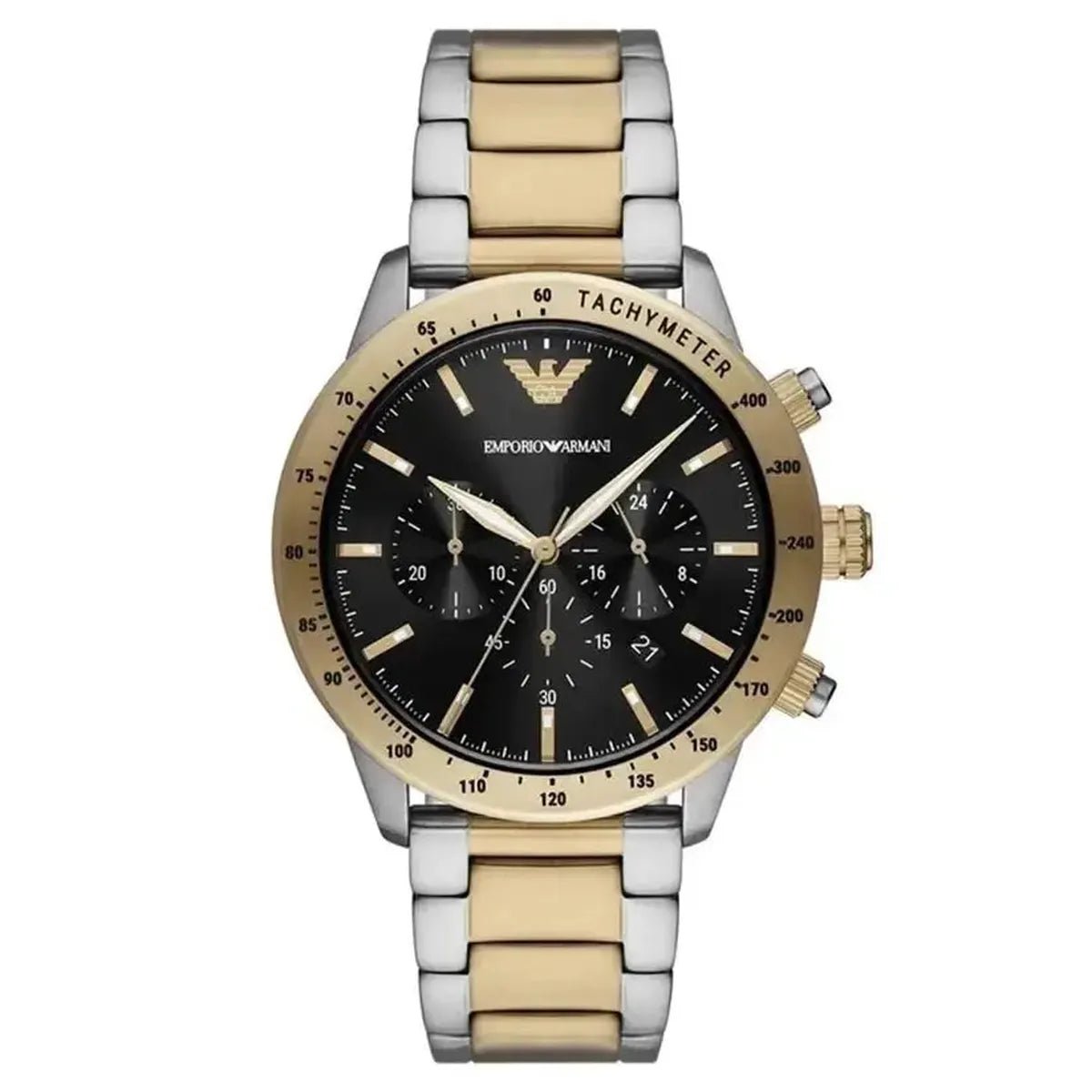Mario AR11521 Chronograph Watch – 43mm Dial Two Tone Bracelet
