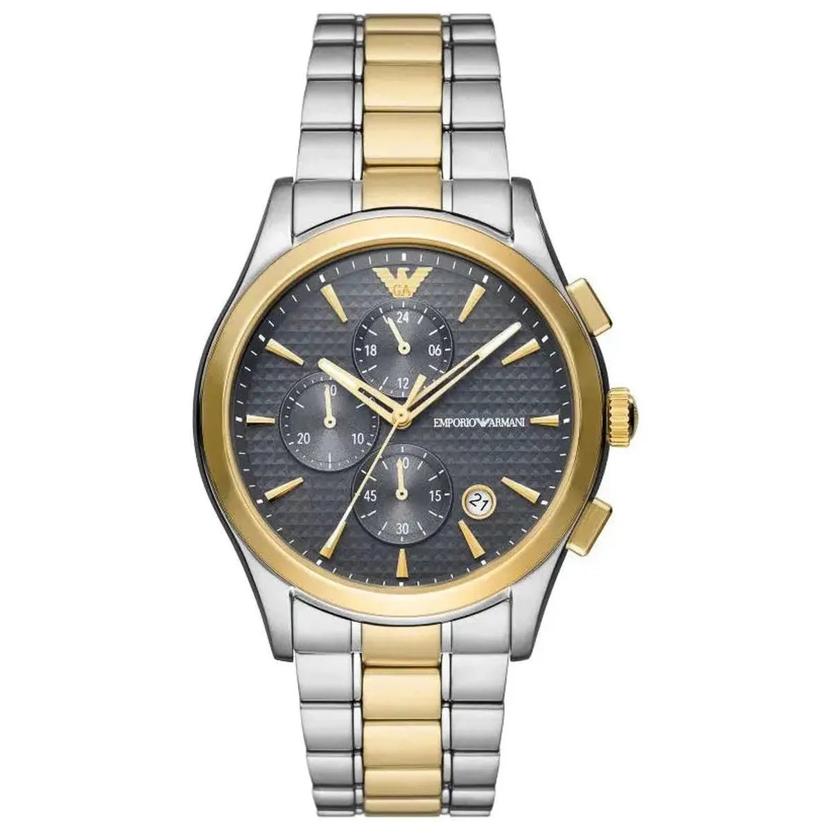 Paolo AR11527 Chronograph Watch – 42mm Dial Two Tone Steel Bracelet