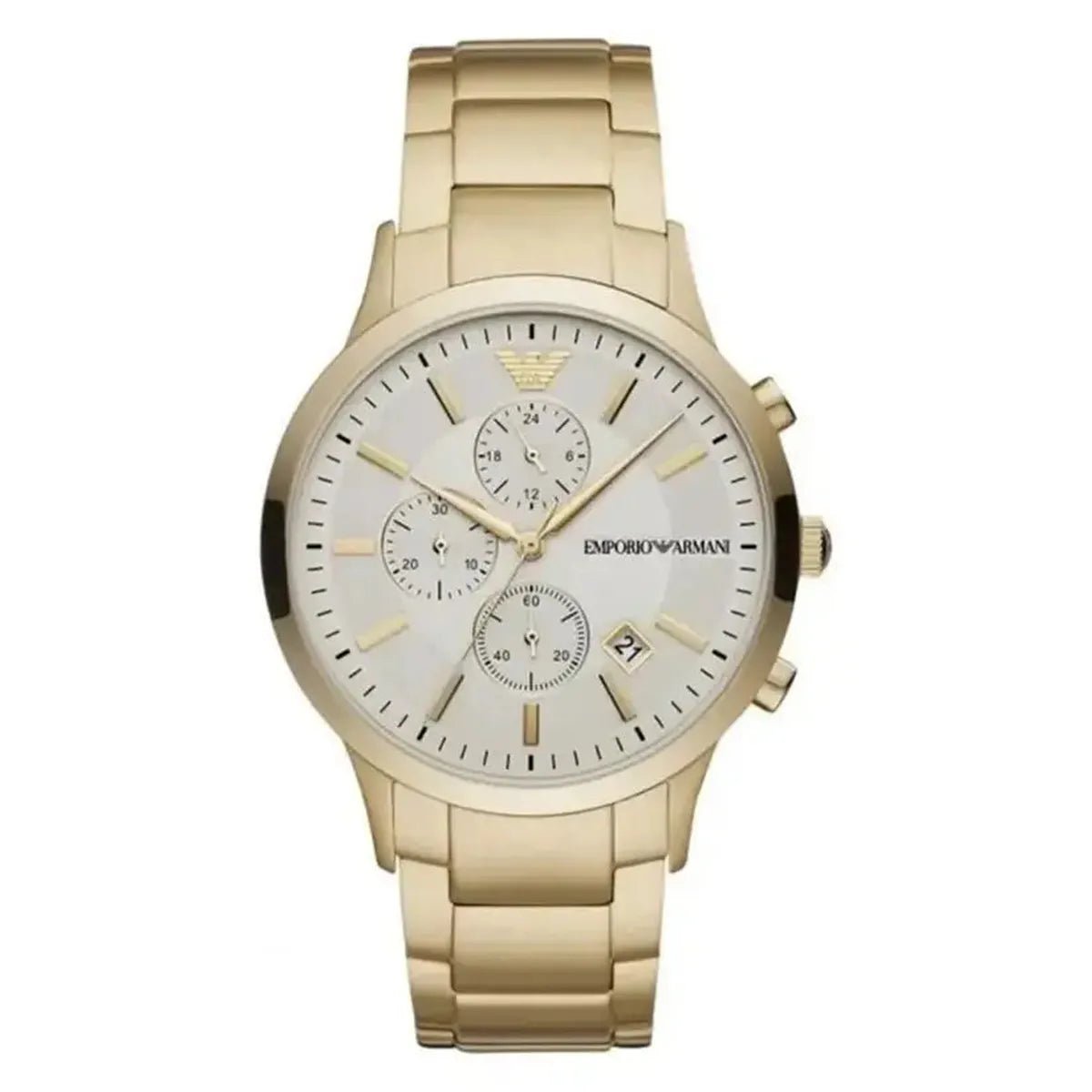 Renato AR11332 Chronograph Watch – 43mm Dial Gold Tone Steel