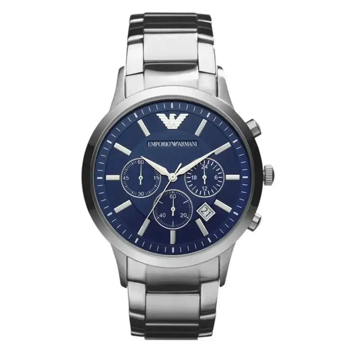 Emporio Armani Renato Chronograph Men's Watch - 43mm Blue Dial