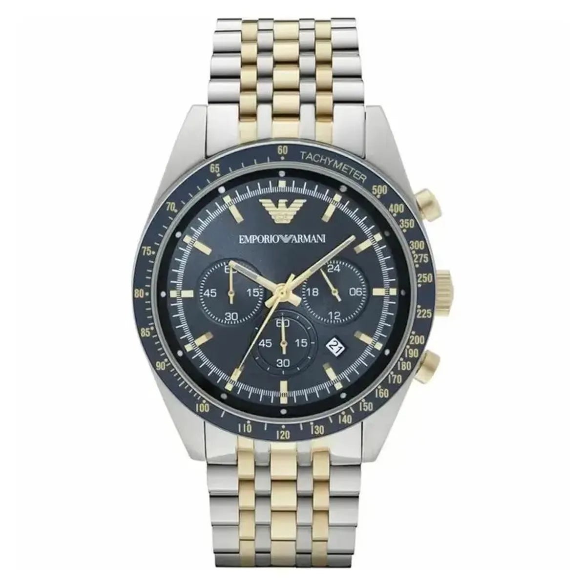 Tazio AR6088 Chronograph Watch – 46mm Dial Two Tone Stainless Steel