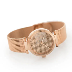 Tommy Hilfiger 1781868 Lynn Crystals Rose Gold Dial Rose Gold Mesh Strap Watch For Women Tommy Hilfiger