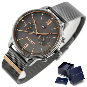 Tommy Hilfiger 1782304 Blake Quartz Grey Dial Silver Mesh Bracelet Watch for Men Tommy Hilfiger