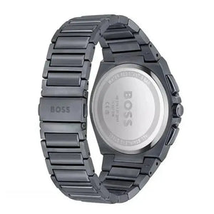 Hugo Boss 1513996 Steer Chronograph Quartz Grey Dial Grey Steel Strap Watch For Men Hugo Boss