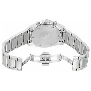 Emporio Armani AR6090 Sportivo Chronograph Blue Dial Silver Steel Strap Watch For Men Emporio Armani