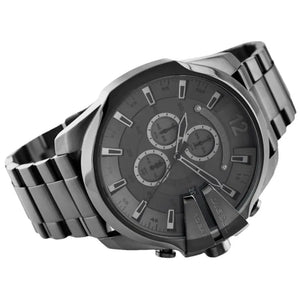 Diesel DZ4282 Mega Chief Chronograph Grey Dial Grey Steel Strap Watch for Men Diesel