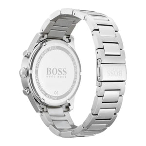 Hugo Boss 1513712 Pioneer Black Dial Silver Steel Strap Watch for Men Hugo Boss