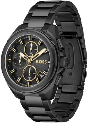 Hugo Boss 1513277 Driver Black Dial Black Steel Strap Watch for Men Hugo Boss