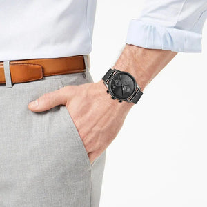 Hugo Boss 1513674 Navigator Grey Dial Grey Mesh Bracelet Watch for Men Hugo Boss