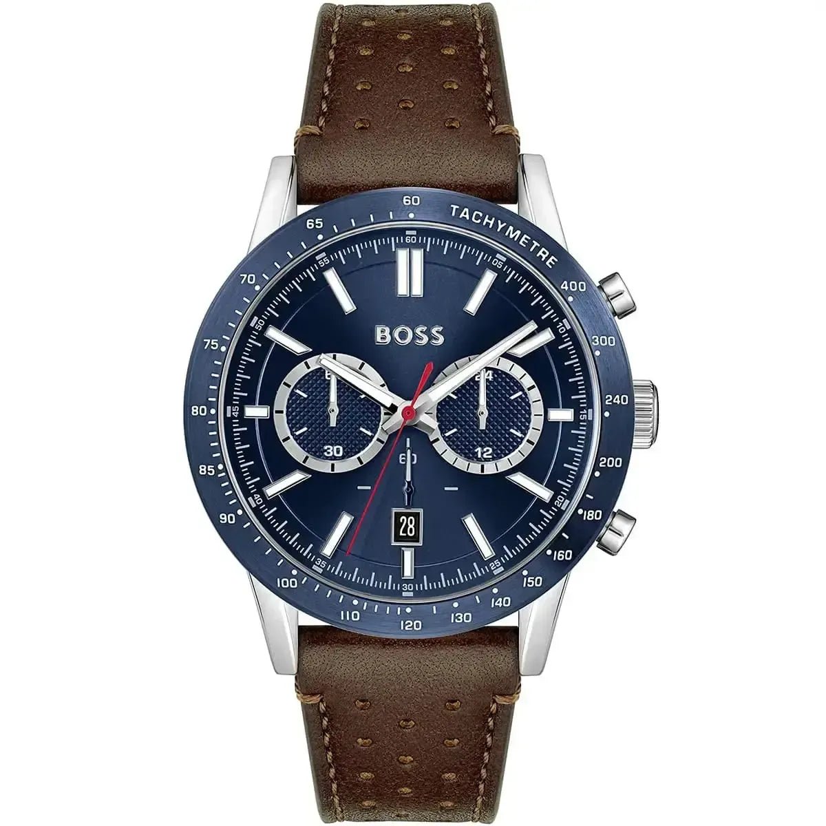 Allure Chronograph Dial Brown Leather Watch