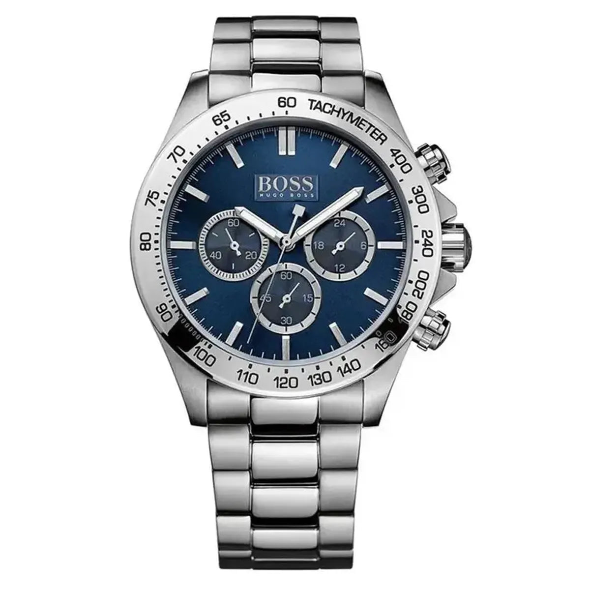 Hero Chronograph Watch – 45mm Dial Silver Steel Bracelet