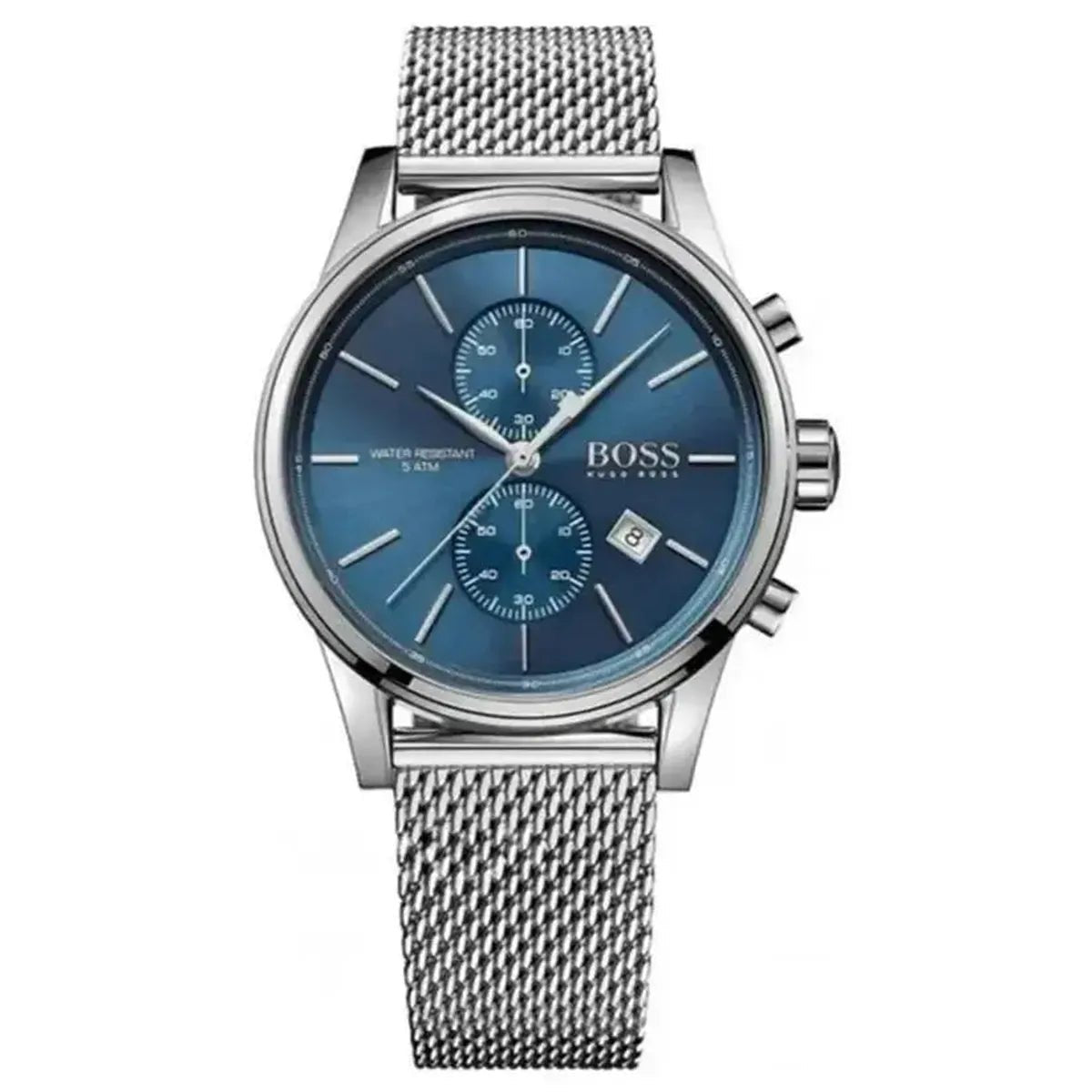 Jet Chronograph Watch Dial Mesh Bracelet
