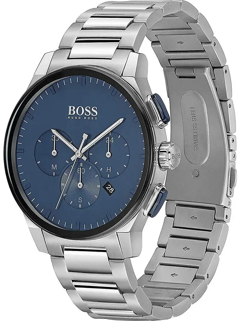 Hugo Boss 1513763 Peak Chronograph Blue Dial Silver Steel Strap Watch for Men Hugo Boss