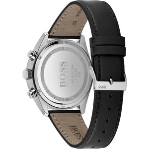 Hugo Boss 1513816 Champion Black Dial Black Leather Strap Watch for Men Hugo Boss
