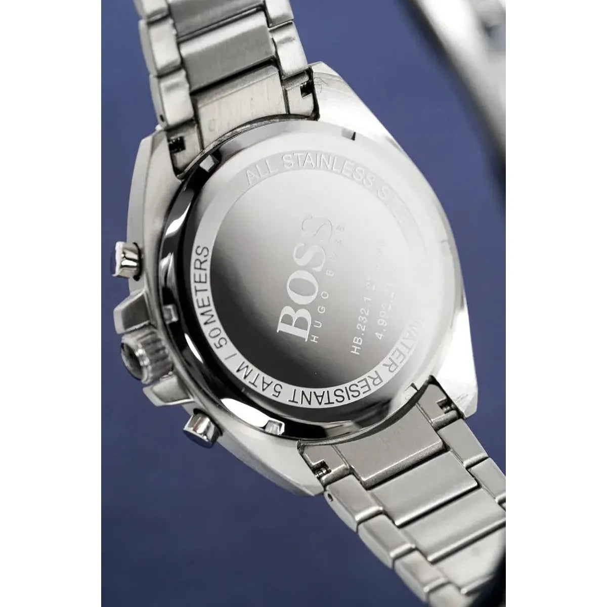 Hugo Boss 1513081 Chronograph Driver Blue Dial Silver Steel Strap Watch for Men Hugo Boss