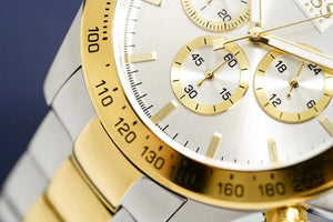 Hugo Boss 1512960 Ikon Chronograph Silver Dial Two Tone Steel Strap Watch for Men Hugo Boss