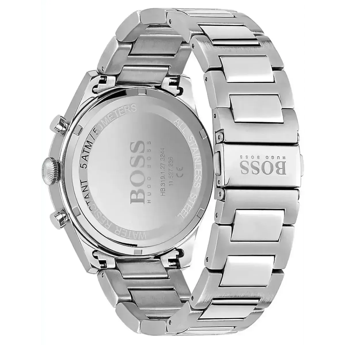 Hugo Boss 1513867 Pioneer Blue Dial Silver Steel Strap Watch for Men Hugo Boss