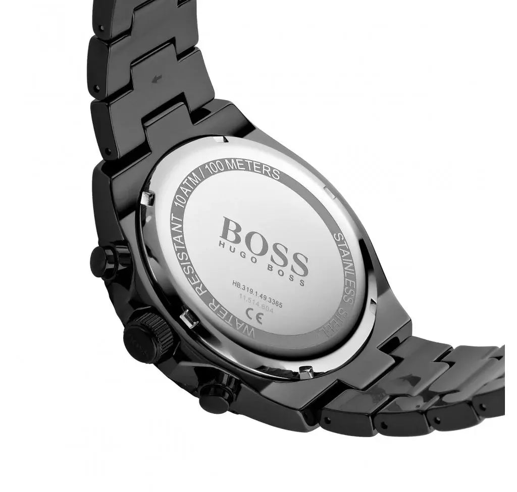 Hugo Boss 1513743 Ocean Edition Navy Blue Dial Black Steel Strap Watch for Men Hugo Boss
