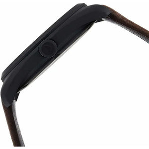 Emporio Armani AR6078 Sportivo Chronograph Beige Dial Brown Leather Strap Watch For Men Emporio Armani