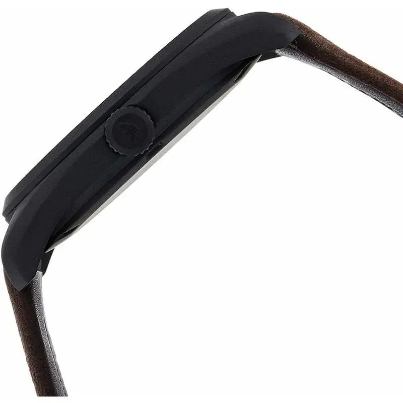 Emporio Armani AR6078 Sportivo Chronograph Beige Dial Brown Leather Strap Watch For Men Emporio Armani