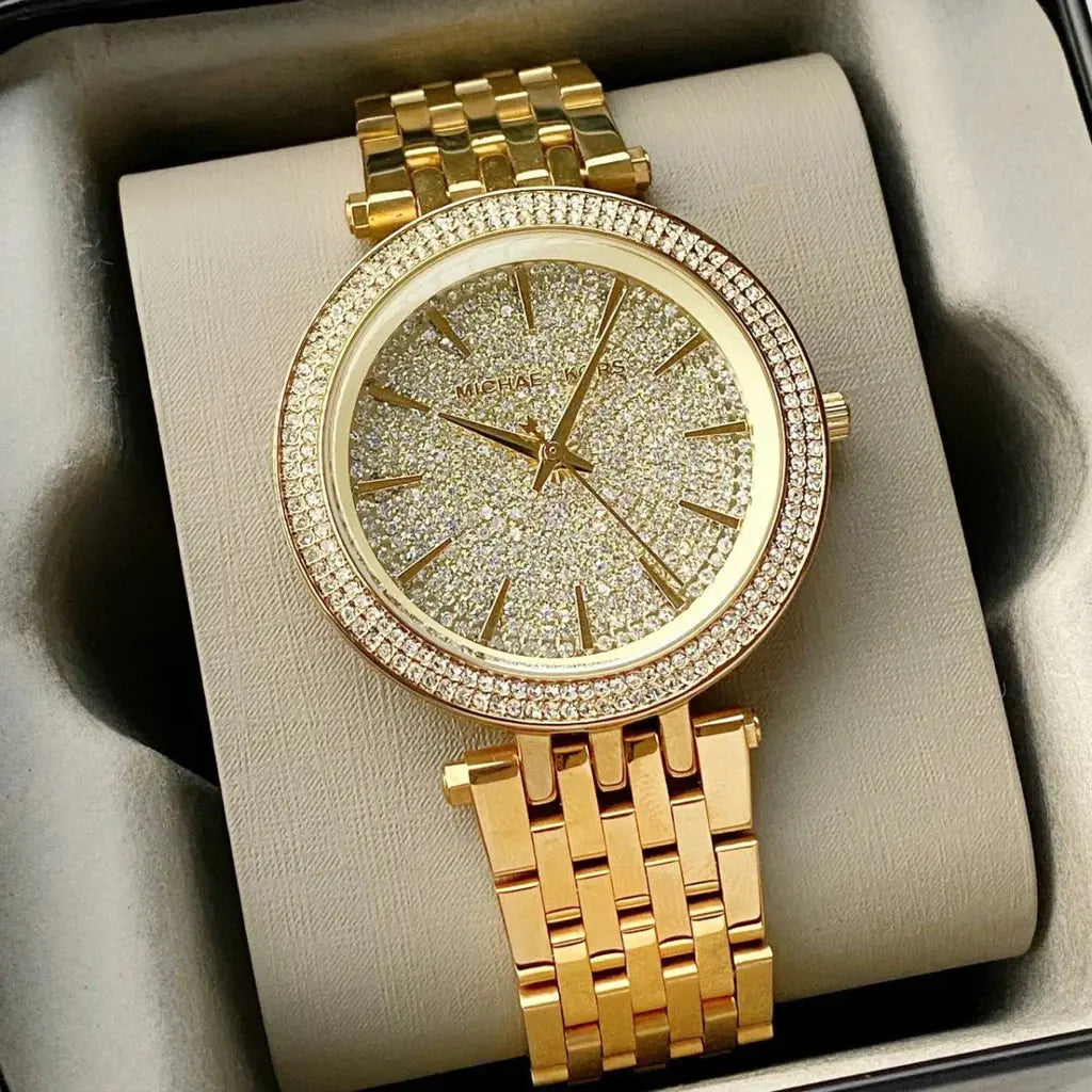 Michael Kors MK3438 Darci Gold Dial Gold Steel Strap Watch for Women Michael Kros
