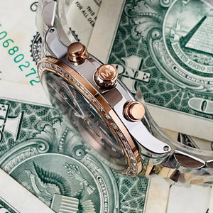 Michael Kors MK6205 Brinkley Blue Dial Two Tone Steel Strap Watch for Women Michael Kros