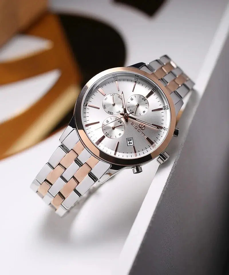 Hugo Boss 1513385 Jet Silver Dial Two Tone Steel Strap Watch for Men Hugo Boss