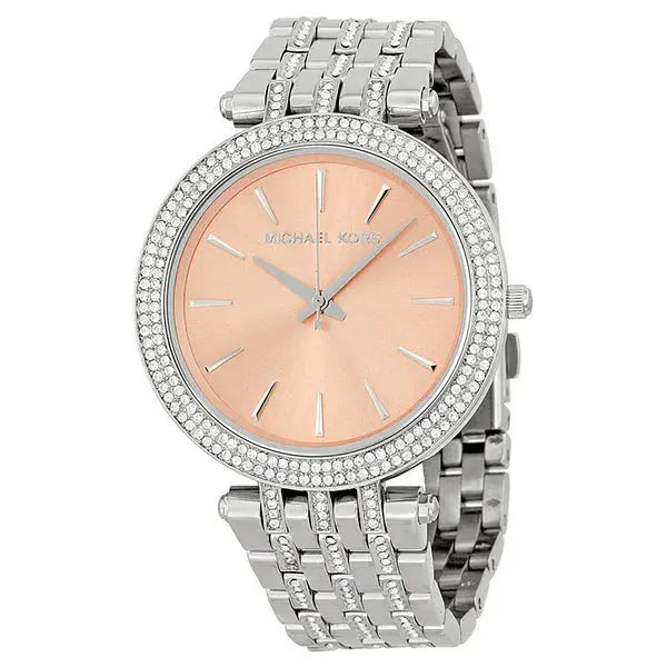 Michael Kors MK3218 Darci Orange Dial Silver Stainless Steel Strap Watch for Women Michael Kros