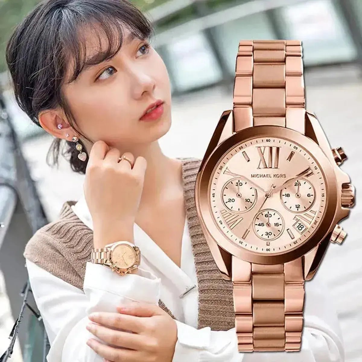 Michael Kors Mini Bradshaw Quartz Chronograph Women's Watch MK5799 - Watch Enclave