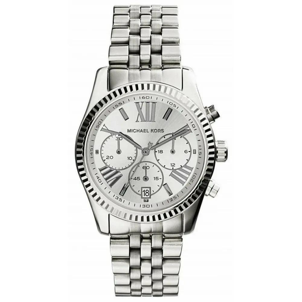 Michael Kors MK5555 Lexington Silver Dial Silver Steel Strap Watch for Women Michael Kros