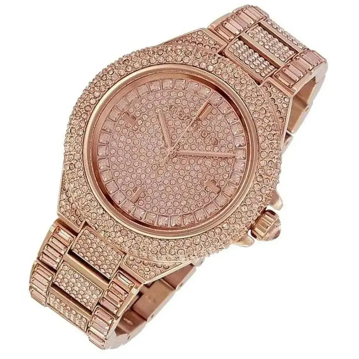 Michael Kors MK5862 Camille Crystal Rose Gold Dial Rose Gold Steel Strap Watch for Women Michael Kros