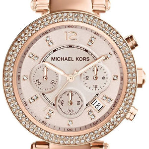 Michael Kors MK6110 Parker Pink Dial Two Tone Steel Strap Watch for Women Michael Kros