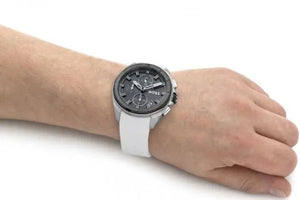 Hugo Boss 1513948 Volane Grey Dial White SIlicone Strap Watch for Men Hugo Boss
