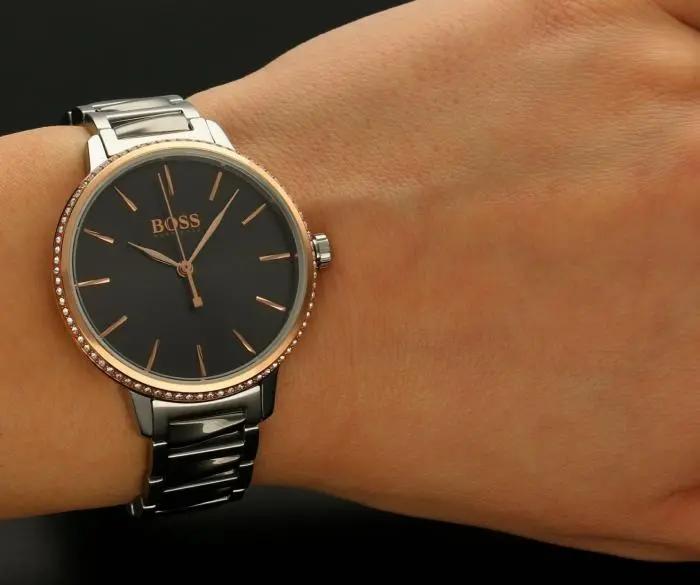 Hugo Boss 1502569 Signature Grey Dial Silver Steel Strap Watch for Women Hugo Boss