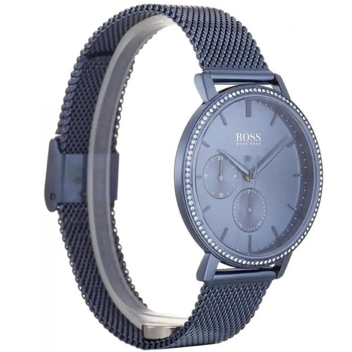 Hugo Boss 1502518 Infinity Blue Dial Blue Mesh Bracelet Watch for Women Hugo Boss