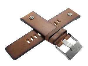 Diesel DZ7269 SBA Dual Time Chronograph White Dial Brown Leather Strap Watch For Men Diesel