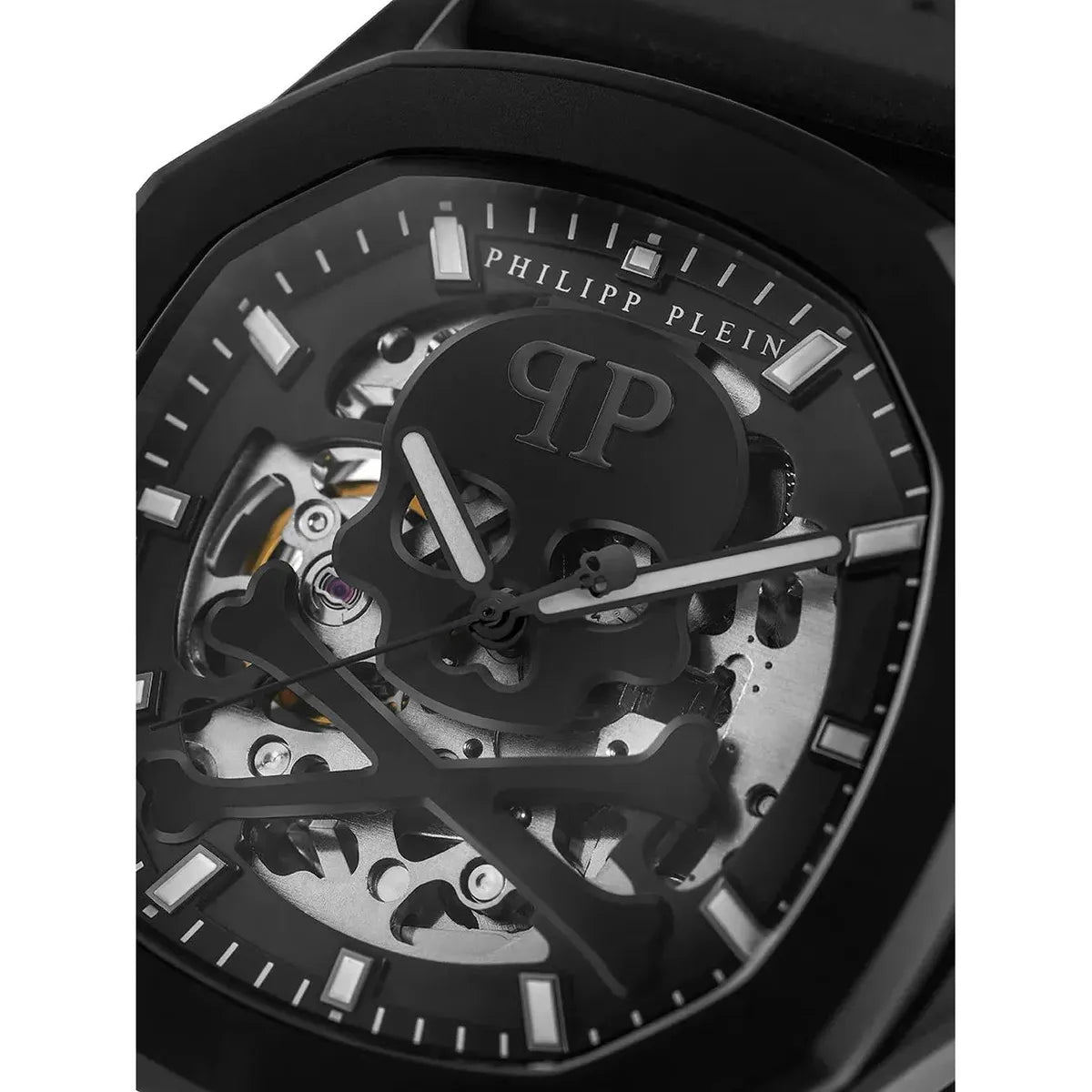 Philipp Plein $keleton $pectre Crystal Black Dial Automatic Men's Watch PWRAA0923 - Watch Enclave