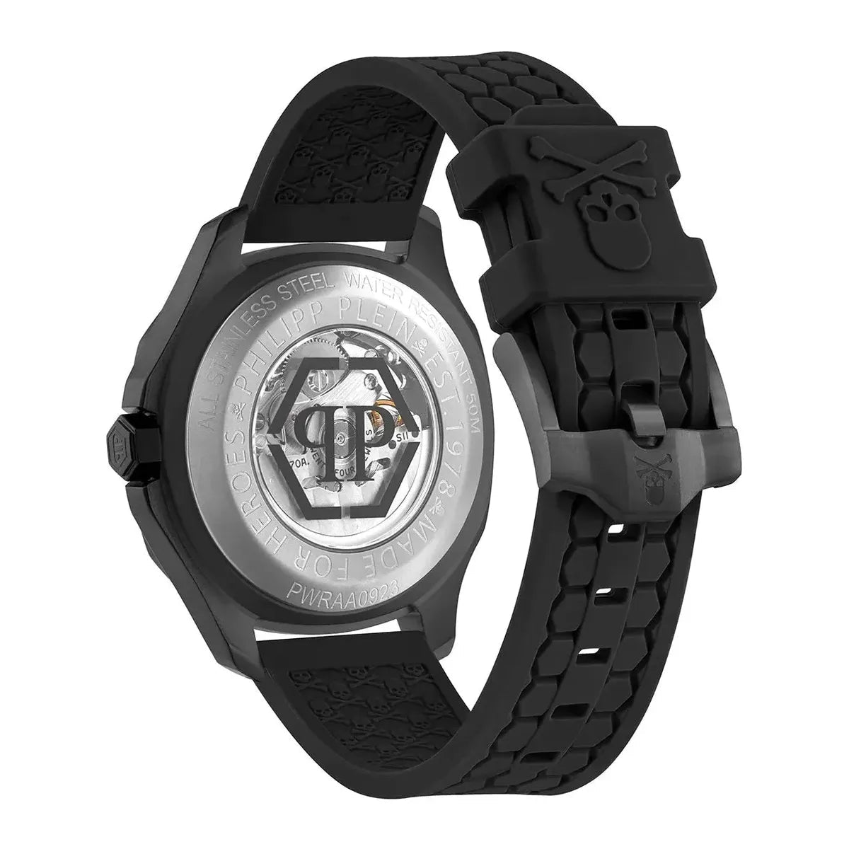 Philipp Plein $keleton $pectre Crystal Black Dial Automatic Men's Watch PWRAA0923 - Watch Enclave