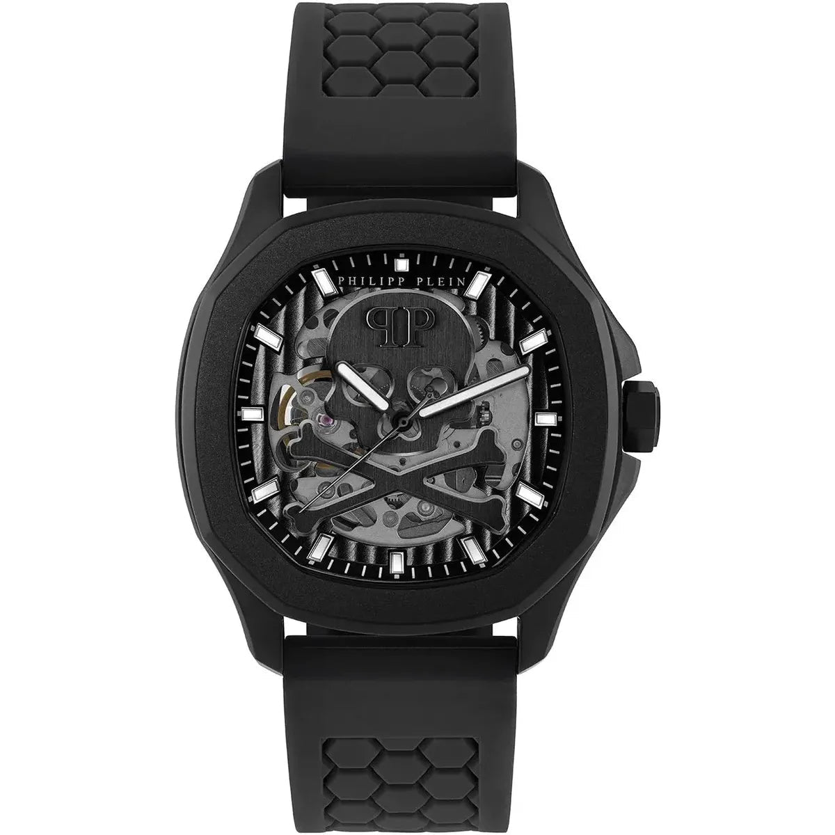 Philipp Plein $keleton $pectre Crystal Black Dial Automatic Men's Watch PWRAA0923 - Watch Enclave