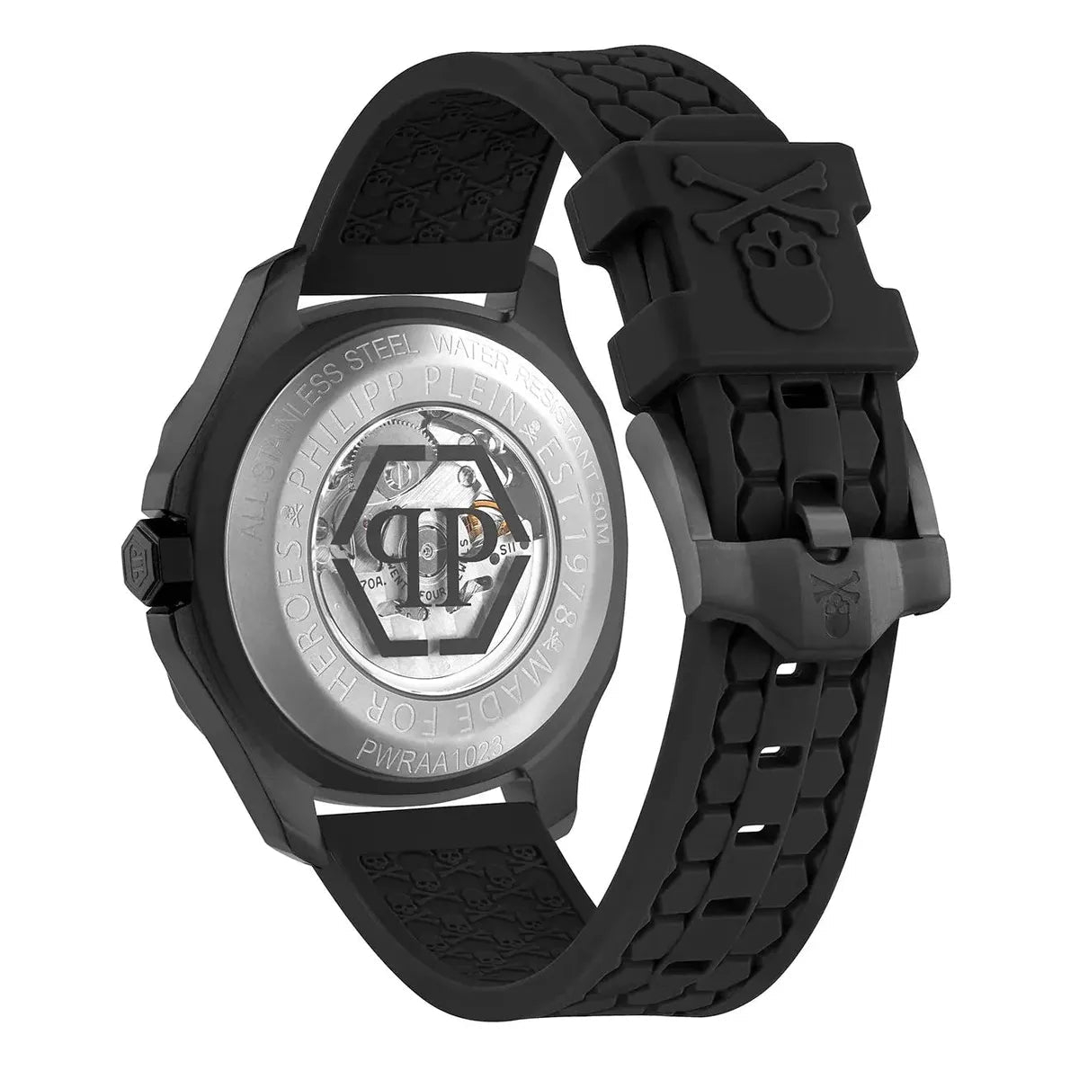 Philipp Plein $keleton $pectre Crystal Silver Dial Automatic Men's Watch PWRAA1023 - Watch Enclave