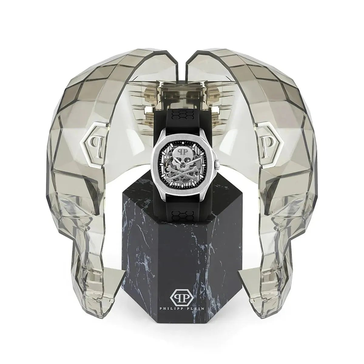 Philipp Plein $keleton $pectre Silver Dial Automatic Men's Watch PWRAA0123 - Watch Enclave