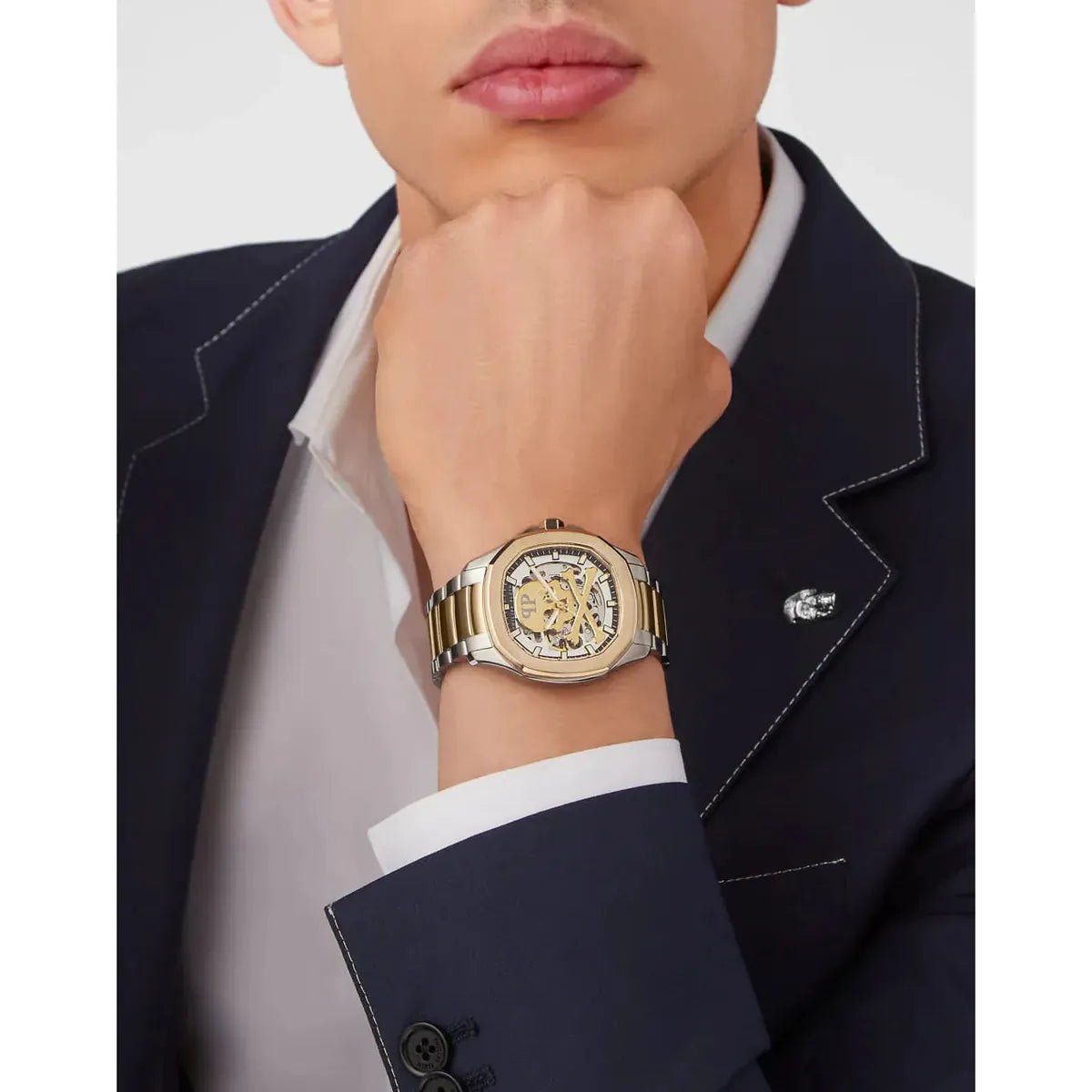 Philipp Plein $keleton $pectre Two Dial Automatic Men's Watch PWRAA0323 - Watch Enclave