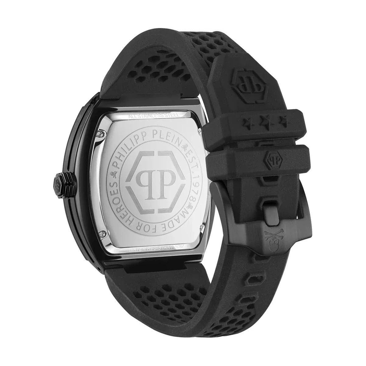 Philipp Plein The Hexagon Phantom Black Dial Crystal Men's Watch PWPUA0324 - Watch Enclave