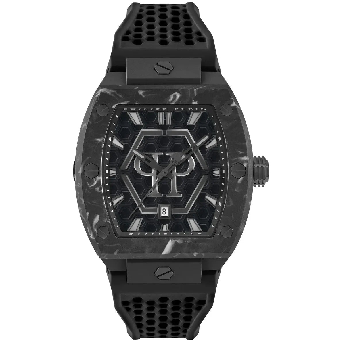 Philipp Plein The Hexagon Phantom Black Dial Crystal Men's Watch PWPUA0624 - Watch Enclave